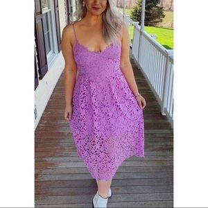 ASTR Lace A Line Midi Dress